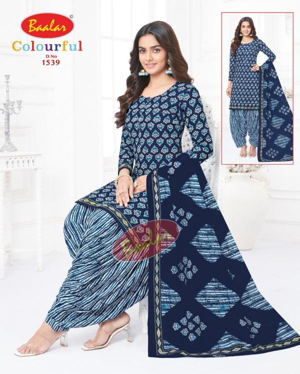 Baalar Colourful Vol-15 Cotton Designer Patiyala Dress Material 